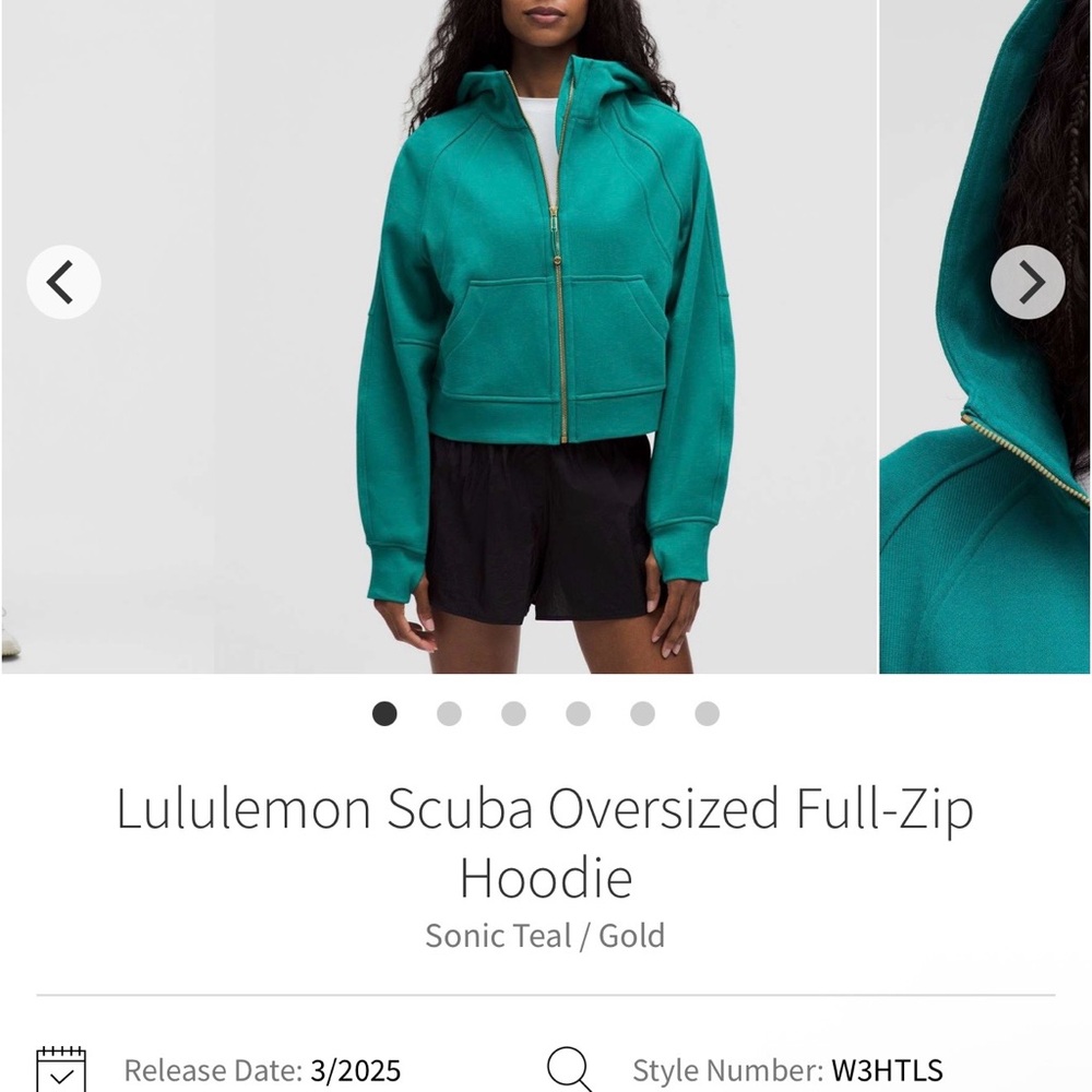 lululemon athletica Teal Oversized Full-Zip Hoodie